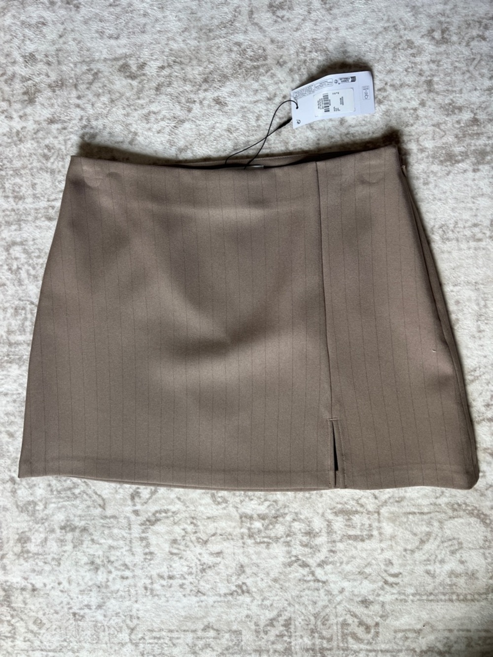 Primark Brown Taupe Mini Skirt with Front Slit